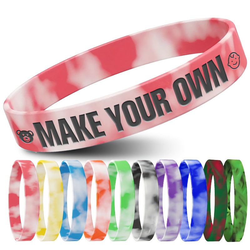 73pcs 'Custom' Silicone Wristbands Featuring Bear Design